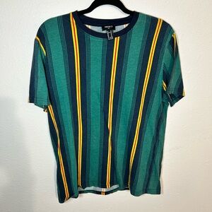 Striped Green and Yellow Men's Shirt